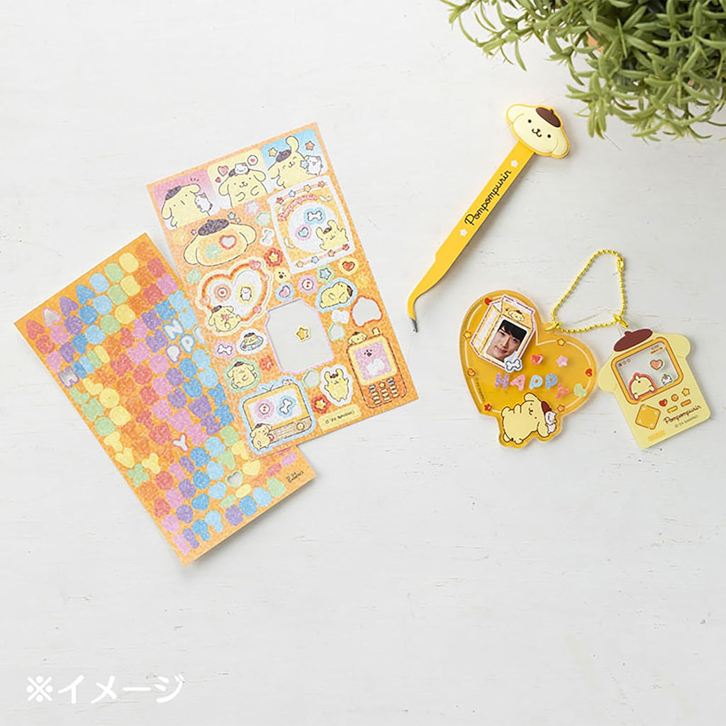 Sanrio Tweezers & Deco Charm Set – Pompompurin (Enjoy Idol ver.)
