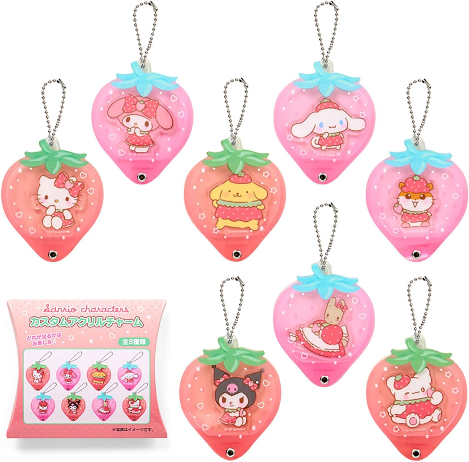 Sanrio Secret Custom Acrylic Charm – Strawberry Series