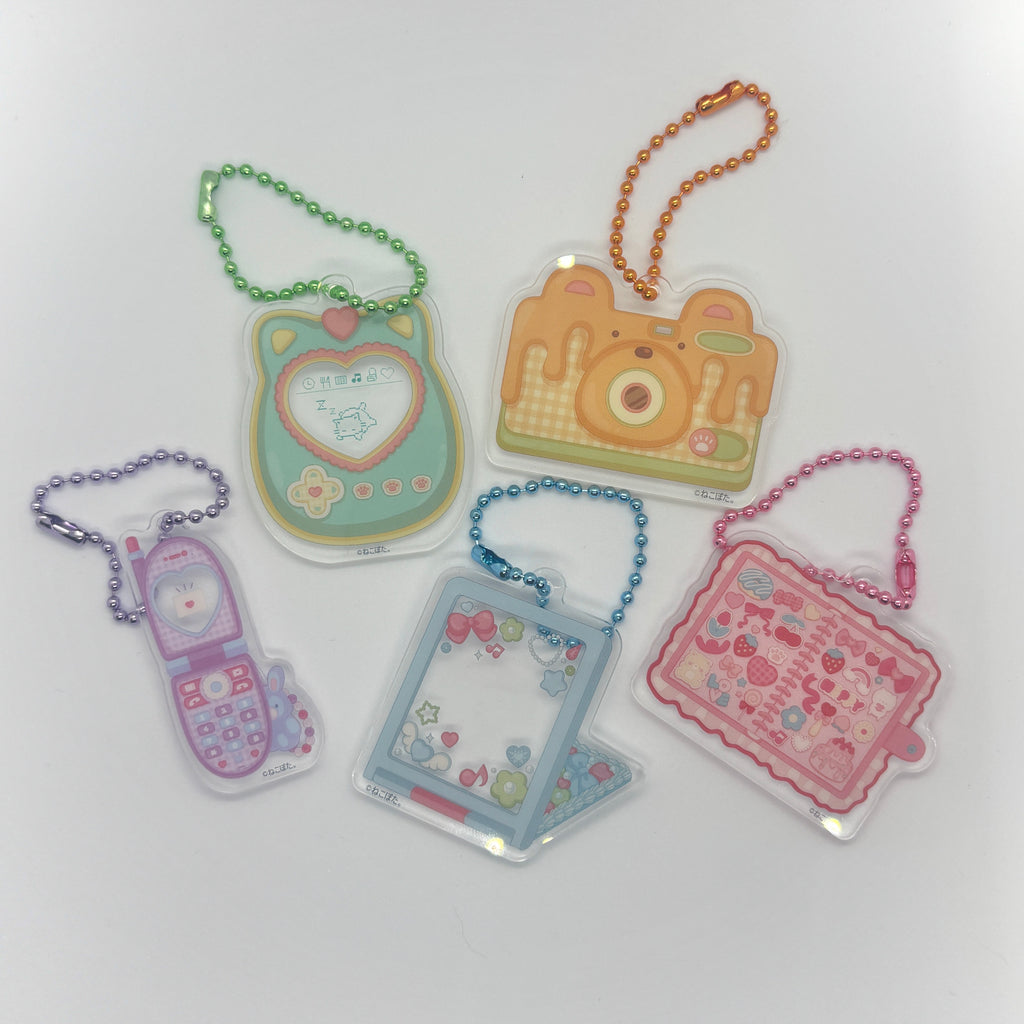 Nekopota Acrylic Keychains – Retro Heisei Style