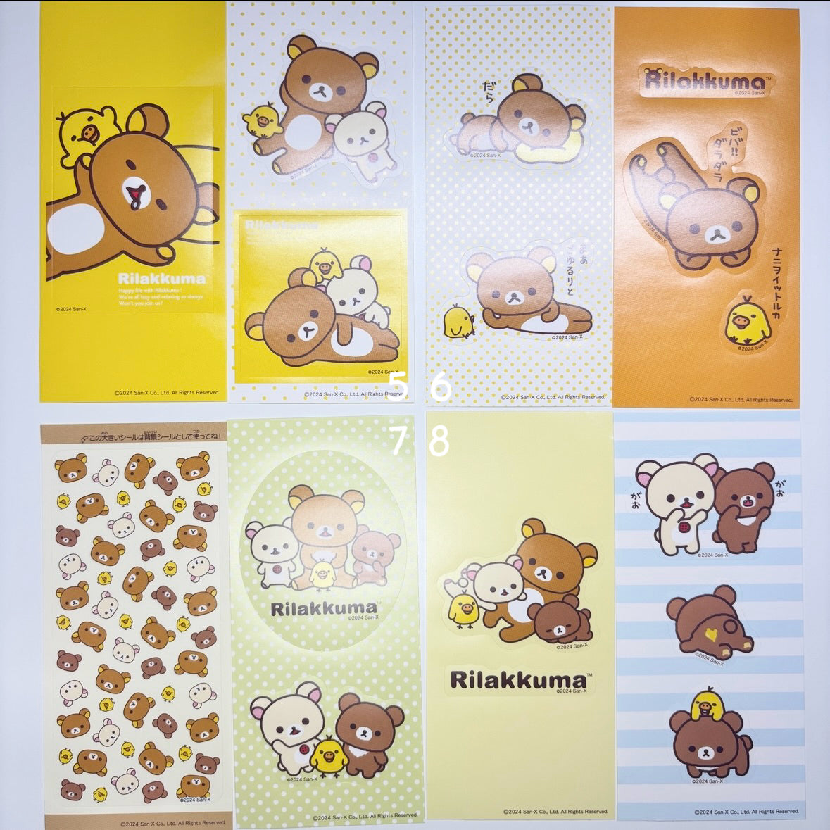 san-x sticker sheets